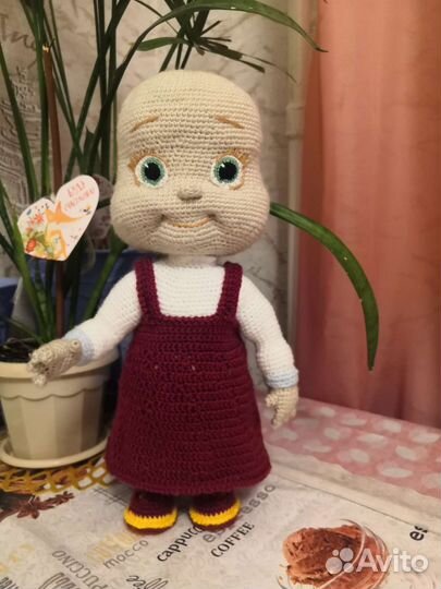 Кукла Маша вязанная игрушка