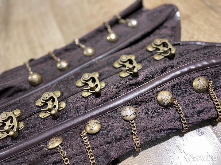 Корсет стимпанк коричневый