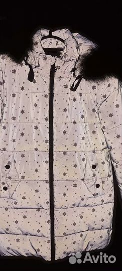 Пуховик на девочку светоотражающий