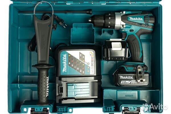 Аккумуляторная дрель-шуруповерт Makita DHP458RFE