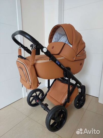 Коляска 2 в 1 эко кожа BeBe-Mobile Marconi мало бу