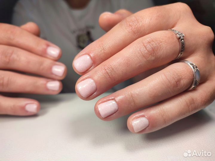 Маникюр наращивание ногтей с покрытием