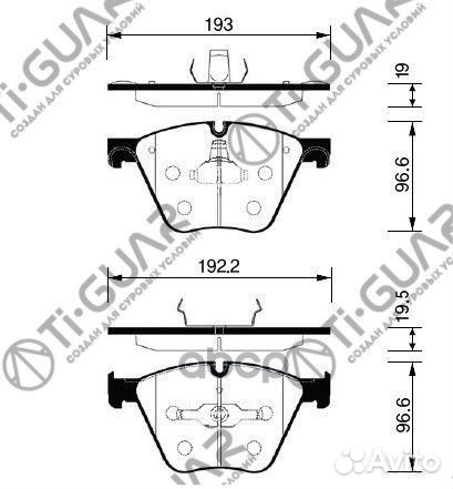 Тормозные колодки TG-1432/PN0494* tiguar BMW 5