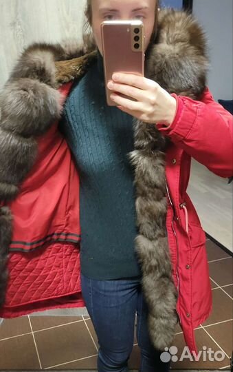 Парка с мехом кролика