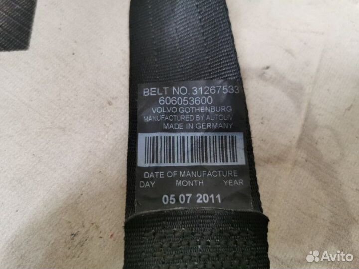 Ремень безопасности задний левый Volvo Xc90