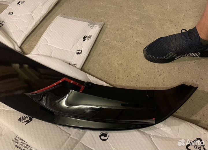 Сплиттер BMW 5 F10 / бмв Ф10 черный глянец