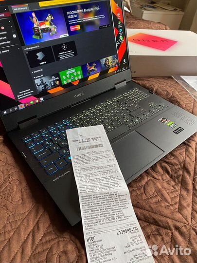 Мощный Игровой ноутбук HP omen / RTX 3070 / 5800H