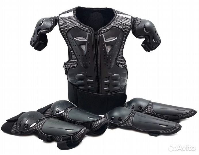 Моточерепаха детская mosu 4-14 лет, комплект защит