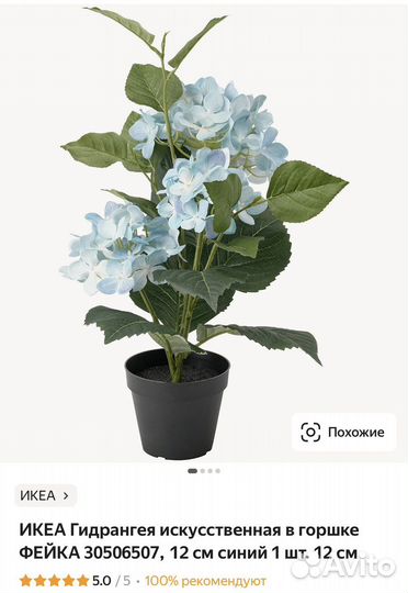 Икеа Гидрангея Фейка