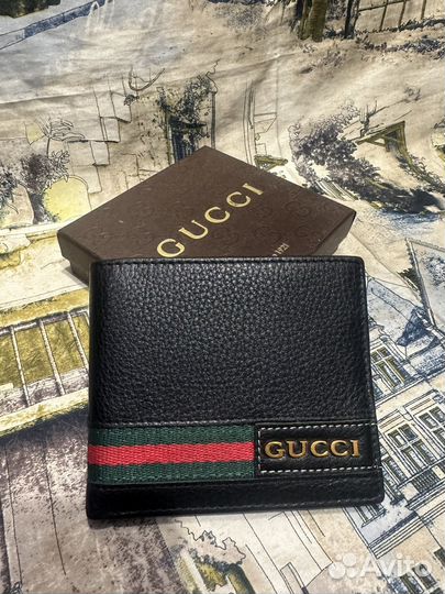 Кожаный кошелек портмоне Gucci