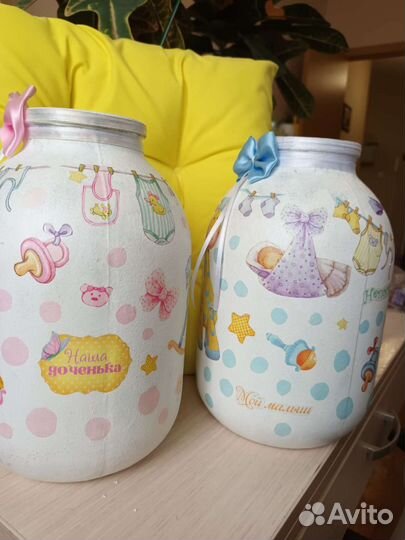 Банки Мальчик/девочка на свадьбу (декор)