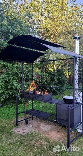 Мангал с печью