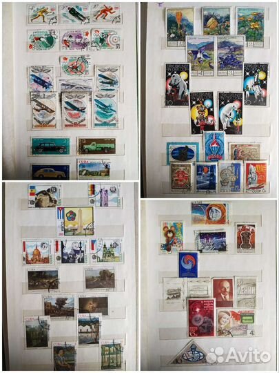 Альбом и 3 кляссера с почтовыми марками продажа