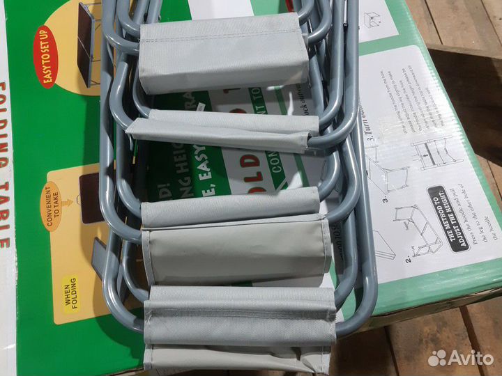 Раскладной стол 120cm*60cm и 4 стула