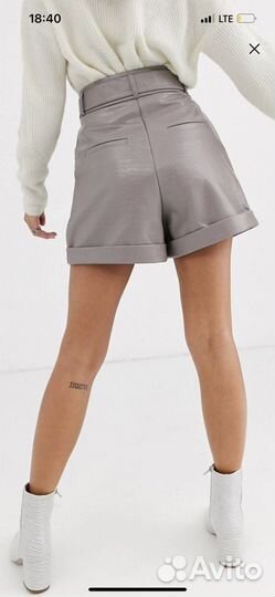 Шорты из экокожи