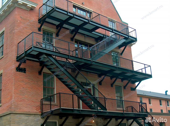 Лестница пожарная металлическая. арт: S744