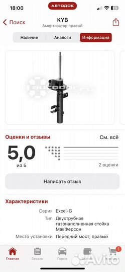 Ford kuga 2 амортизатор передний