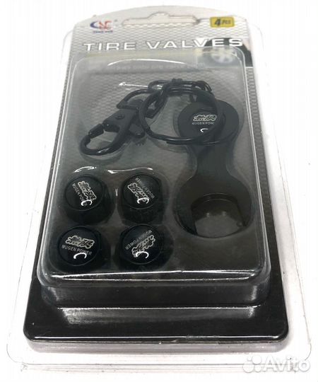 Колпачки на ниппеля - Mugen Power (с ключом/черный