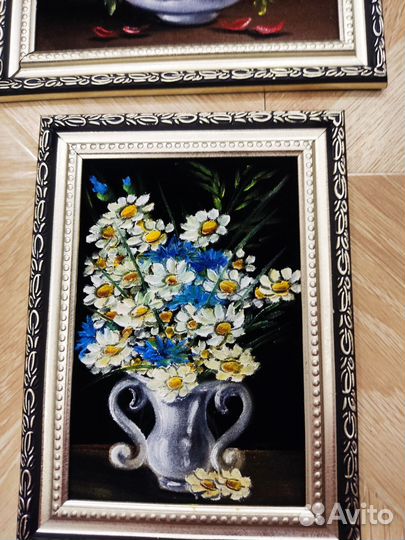 Картины маслом ручной работы на бархате