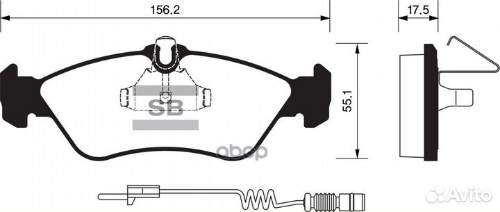 SP1274 колодки дисковые задние MB Sprinter 308