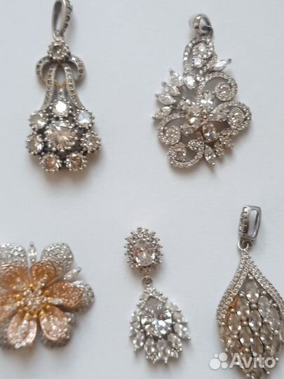Серебряные подвески кулоны 925 проба