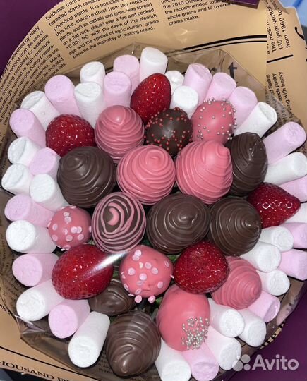 Клубника в шоколаде букет из клубники