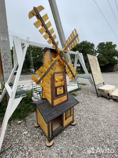 Будка Декоративная Мельница для собак котов