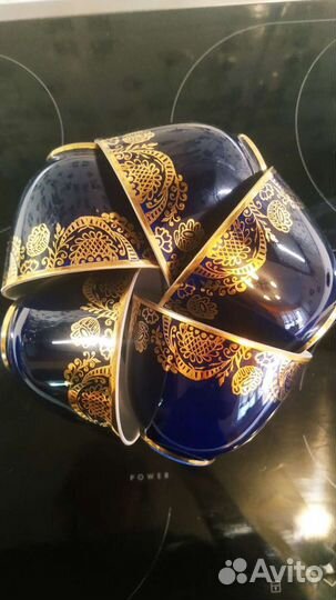 Чайный сервис лфз кобальт позолота