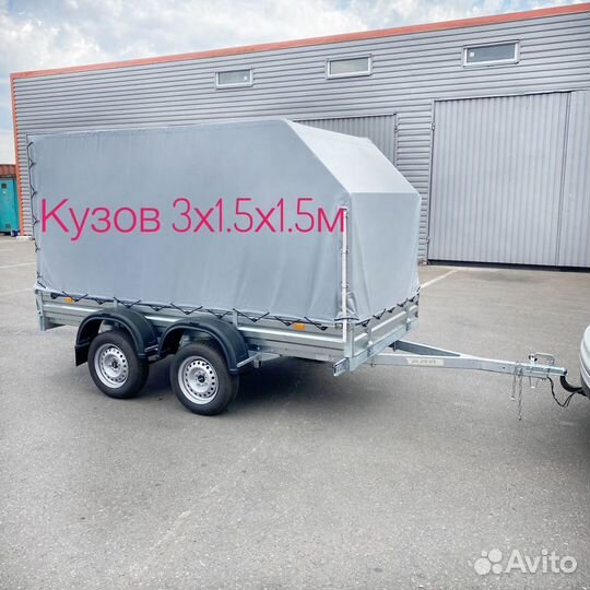 Двухосный прицеп мзса 817731 с тентом