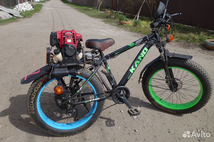Велосипед с мотором двигатель 4 тактный новый