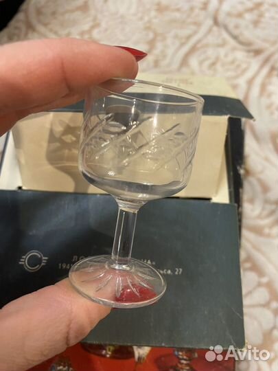 Хрустальные рюмки СССР новые