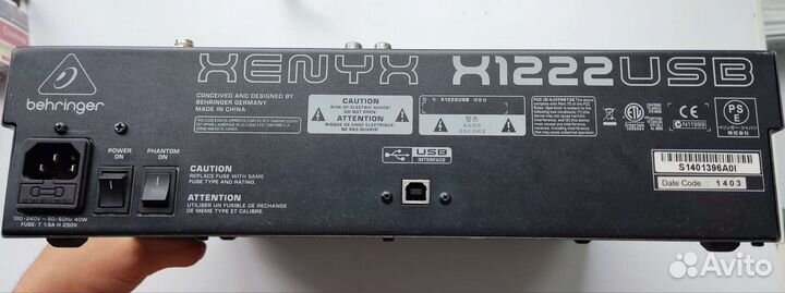 Микшерный пульт behringer xenyx x1222usb