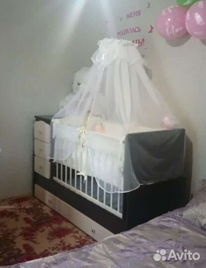 Кровать+матрас+балдахин