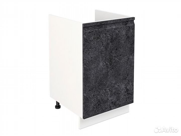 Кухня Бруклин тумба шнм 500 бел фасад шнм 600 бето