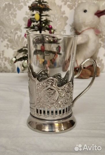 Подстаканник новый. Со стаканом