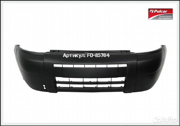 Бампер передний чёрный Citroen Berlingo