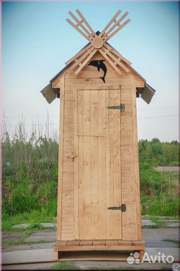Дачный туалет деревянный SKU002