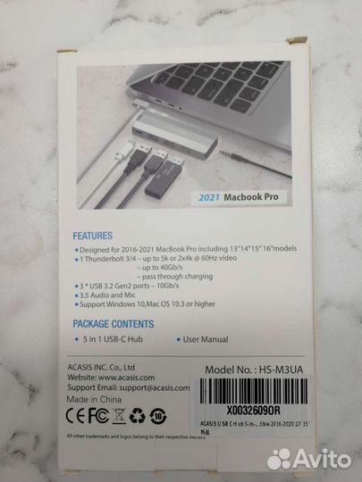 Док-станция Acasis M3UA для Macbook Pro