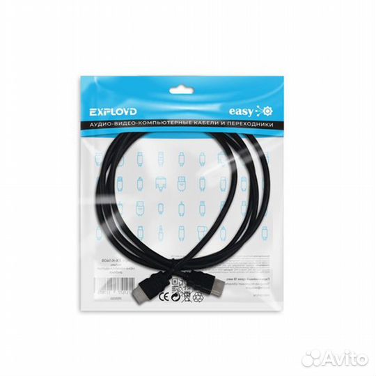 Кабель hdmi - hdmi Exployd EX-K-1408 easy, 2.0м, ц