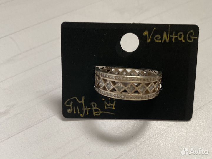 Кольцо серебро