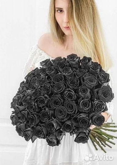 Чёрные розы Доставка цветов Букеты