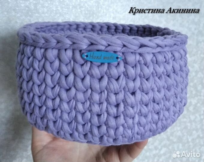 Корзинки из трикотажной пряжи на заказ