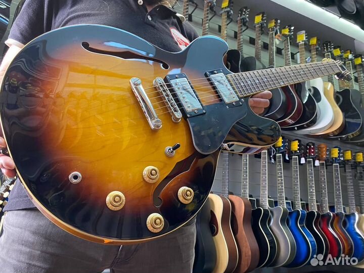 Электрогитара полуакустическая Burny