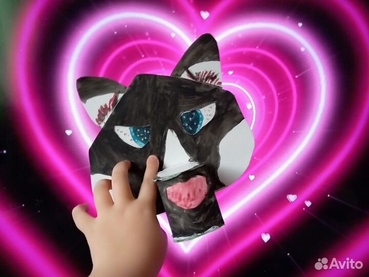 Маска для квадробики волк, собака, кот-кошка