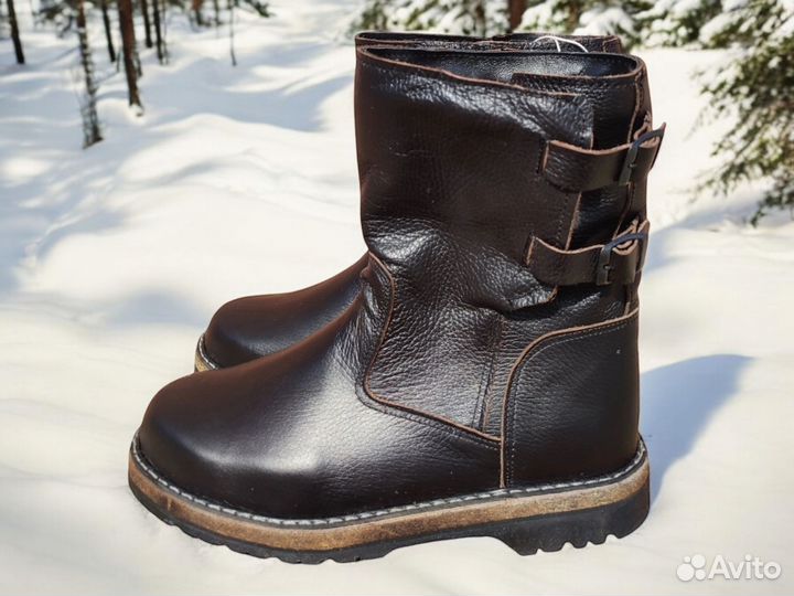 Унты - Монголки мужские (коричневый хром)