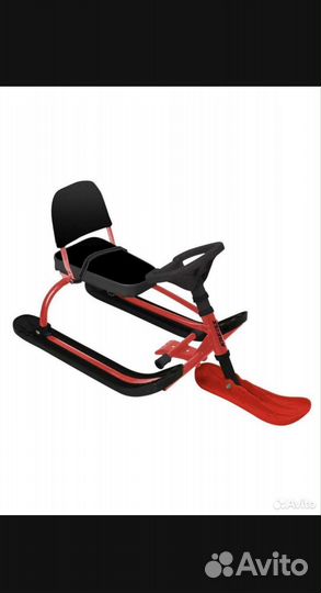 Детский снегокат со спинкой