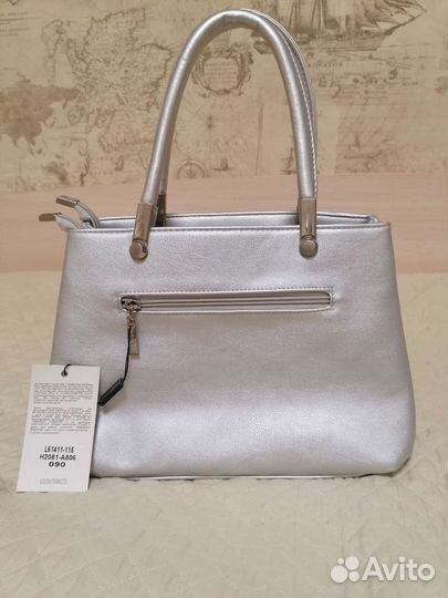 Сумка женская серебристая