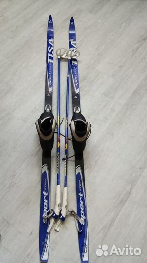 Лыжи беговые (классика), ботинки, палки