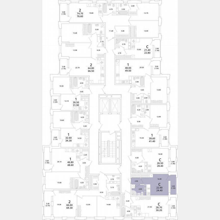 Квартира-студия, 24,4 м², 10/13 эт.