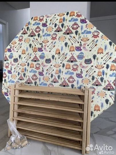 Манеж деревянный большой